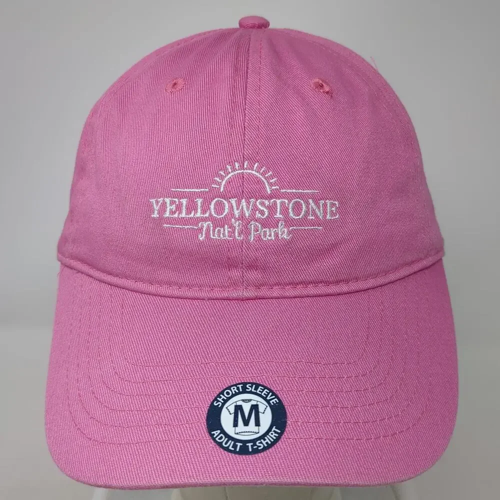 Ouray Baseball Cap Pink One Size Yellowstone National Park Cotton Strapback Hat